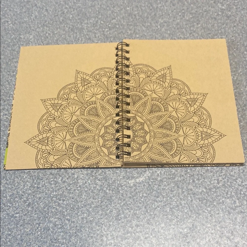 Colorful Mandala Spiral Notebook Journal and Coloring